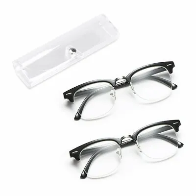 Mens Womens Reading Glasses 2 Pairs Square Frame Readers Unisex Style Specs • $12.10