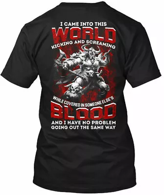 Viking Came To This World - I Into Kicking And T-Shirt Cotton • $20.49