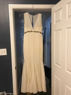 Nicole Miller Wedding Dress - Ivory Size 10 Altered To Fit Size 8 • $200