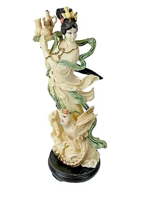 Geisha Woman Vintage Hong Kong Asian Girl Figurine Statue Celluloid Painted ROC • $42.99