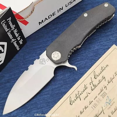 Medford 187F Flipper Tumbled D2 Drop Point Blade Black G10/Titanium DEALER • $450.50