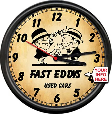 $24 • Buy Personalized Used Car Sales Salesman Retro Vintage Auto Muscle Sign Wall Clock