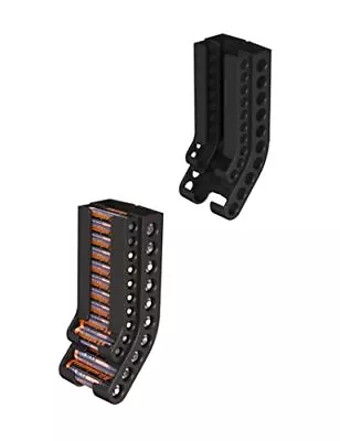 Battery Holder Storage Organizer AA & AAA Battery Caddy Wall Mount Battery Co... • $19.68