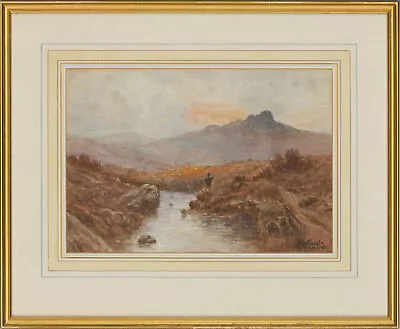 G. Hustwayte - Framed 1922 Watercolour A Dartmoor Landscape • £68