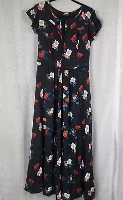 CITY CHIC Plus Size S Black Floral Maxi Dress 21  Bust *** READ DESCRIPTION  • $32.95