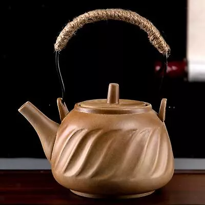 Japanese Tea Kettle With Tea Strainer Ceramic Teapot With Lid For BBQ Picnic • £13.19