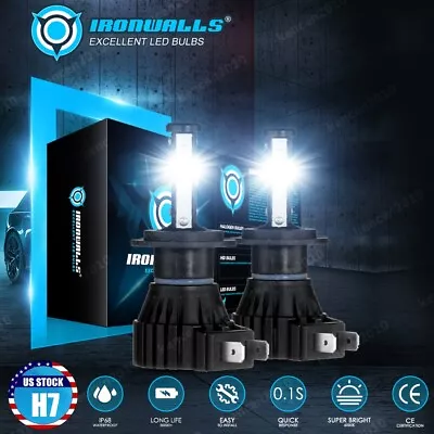 4-sides H7 LED Headlight Bulbs Kit High Or Low Beam Super Bright White 6000K 2x • $22.95