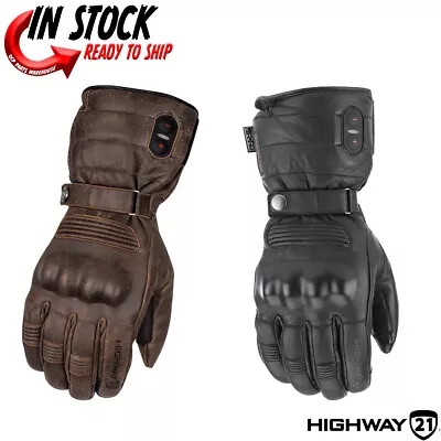 Highway 21 Mens Leather Radiant Heated Glove Motorcycle Gloves - All Sizes • $209.95