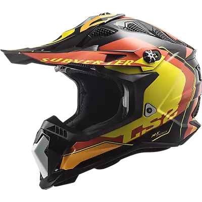 LS2 Subverter EVO MX Motocross Helmet Arched Black/Yellow/Orange 3XL • $229.98