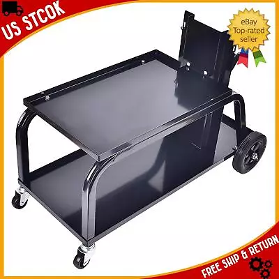 Welding Cart With Wheels & Tank Storage For Welder Plasma Cutter 110Lbs TIG MIG • $73.94