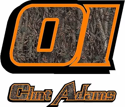 Oak Camouflage Race Car Numbers Vinyl Graphic Decal Set Imca Dirt Late Model • $113.94