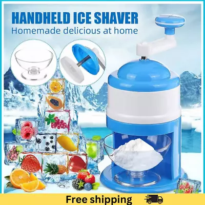 Manual Ice Crushers Portable Ice Shaver Shave Ice Machine Ice Blender Drink Tool • $39.99