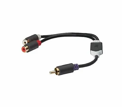 20cm RCA PHONO Y SPLITTER CABLE 1 Male To 2 X Female CAR AMP SUB LEAD Pro OFC • £7.22
