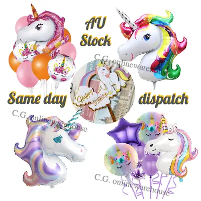 Large Unicorn Balloon Bouquet Unicorn Birthday Party Supplies Decoration Princes • $4.80