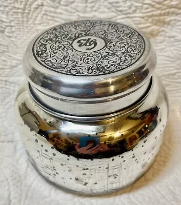 *EMPTY JAR VESSEL* Anthropologie Capri Silver Mercury Glass Candle 19oz Capacity • $32