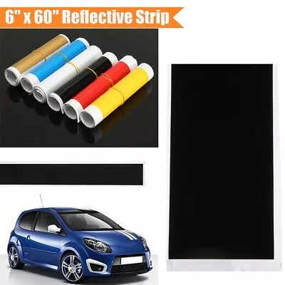 6 X 60  Car Windshield Sun Visor Banner Strip Black Reflective Sticker Universal • $11.01