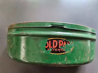  Old Pal  Vintage Fishing Live Bait Green Metal Vented Tin Container • $15