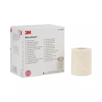 3M Microfoam Elastic Foam Medical Surgical Tape 1528-3 3  X 5.5 Yds 4 Rolls • $46.95