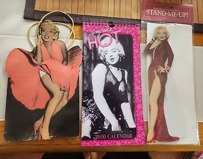 Marilyn Monroe Lot Of 3: Vintage Bag Calender & Mini Standee All Brand New!!! • $10