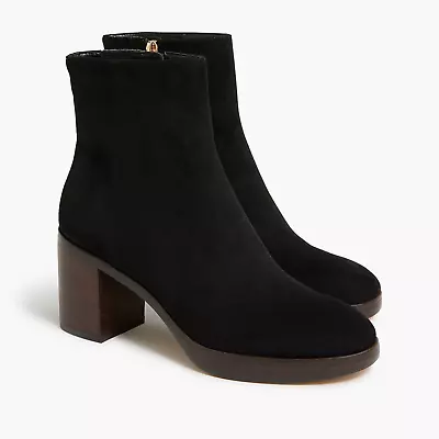 J. CREW Size 8 Sueded Platform Boots In Black • $49.95