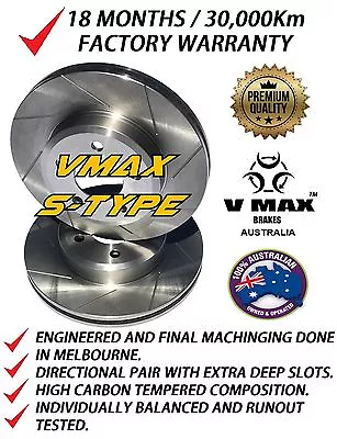$265.29 • Buy SLOTTED VMAXS Fits BMW 118d F20 With M Sports Brakes 10 Onwards REAR Disc Rotors