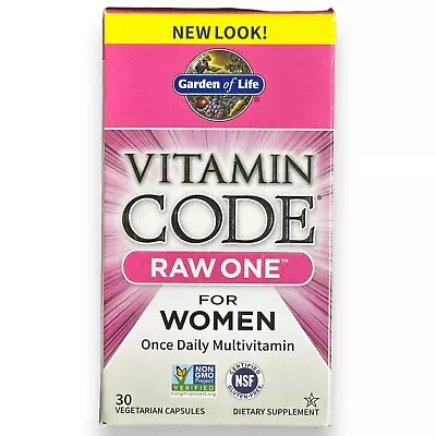 Garden Of Life Vitamin Code Raw One Women Multivitamin Supplement 30 Caps 08/24 • $20