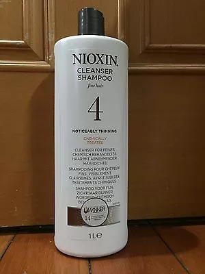 Nioxin System 4 Cleanser Shampoo Hair 1000ml / 33.8oz (Chemically) • $122.49