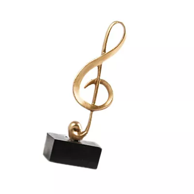 Resin Music Note Figurine Golden Clef Model Desk Decor Gift • £12.39