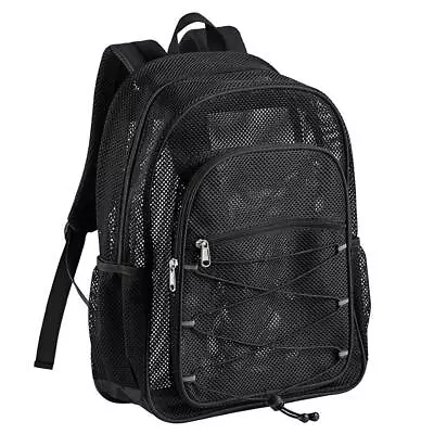 Heavy Duty Mesh Backpack See Through College Mesh Backpack Semi-transparent... • $36.09