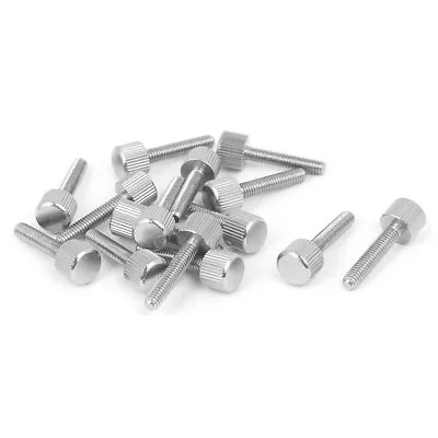 Computer PC Case Stainless Steel Flat Head Knurled Thumb Screw M4 X 20mm 15pcs • £11.86