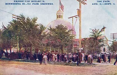 MINNESOTA MN - 1908 Minnesota State Fair Grounds Exposition Building Postcard • $7.87