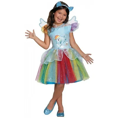 Rainbow Dash Tutu Deluxe Costume Costume My Little Pony Halloween Fancy Dress • $40.84