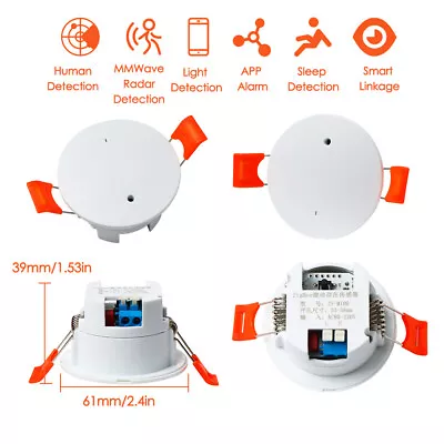 5.8G Tuya Smart WiFi/Zigbee Millimeter Wave Radar Human Presence Sensor Lighting • $36.49