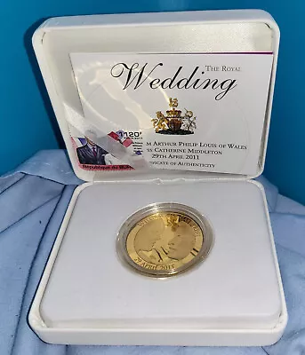 Princess Kate Middleton William Royal Wedding Gold Solid Silver Coin Proof Stamp • £125.99