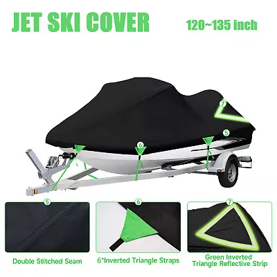 NEVERLAND Jet Ski Cover 300D Waterproof 120 -135  For Yamaha Sea Doo Kawasaki AU • $49.99