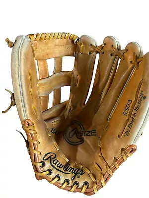 Rawlings VTG Glove RSG3 Fastback Edge-U-Cated Heel Super Size 12  Right Hand Tan • $30.99