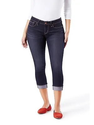 Levis Clearance Womens Signature Capri Stretch Blue Cropped Jeans New 28w - 32w • £16.95