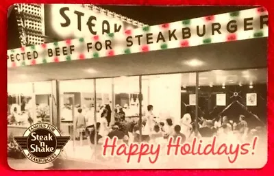 Steak N Shake Happy Holidays! Christmas Lights Diner / Drive In 2010 Gift Card • $2.49