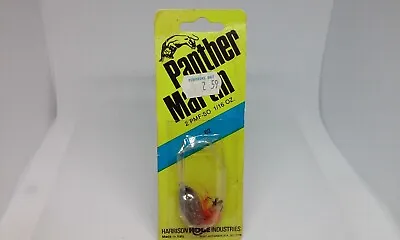 Vtg Panther Martin PMF #2 Silver/Orange 1/2  Inline Spinner 1/16oz Fishing Lure • $12.99