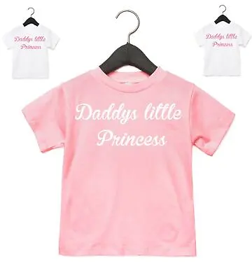 Daddys Little Princess T-Shirt Funny Gifts For Girls Daughter Birthday Idea • £7.99