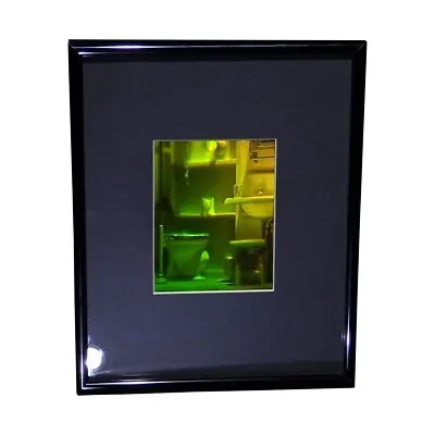 3D Bathroom Hologram Picture (FRAMED) Collectible REFLECTION SILVER-HALIDE Film • £115.77