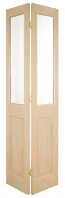 Internal Oak Bi-Fold Maidenborough 2 Light Clear Bevel Glazed • £199.99