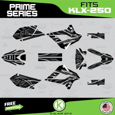 $139.99 • Buy Graphics Kit For Kawasaki KLX250 (2008-2020) KLX 250 PRIME-smoke