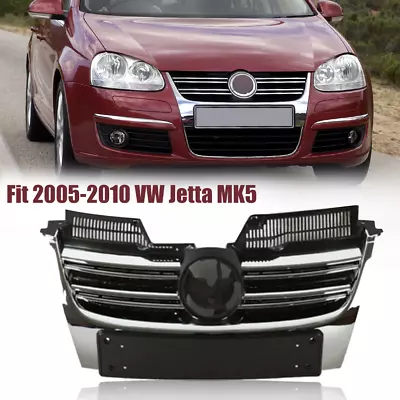 $88.59 • Buy Front Upper Chrome Grille Grill For 2005-2008 2009 2010 VW Volkswagen Jetta MK5