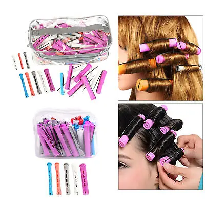 $27.89 • Buy Hair Rollers No Heat With Rubber Band Straight For Long Short Hair Set