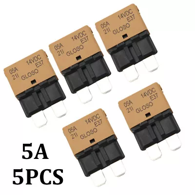 5 Pack 5 Amp Circuit Breakers ATC/ATO Blade Fuse Resettable Auto Car Boat Marine • $15.95