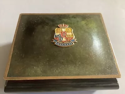 Antique Vintage Bronze HOLGER Cigarette Jewery Trinket Stash Box Denmark Danish • $89