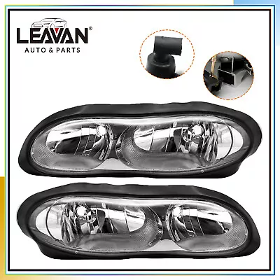 Headlights Assembly For 1998-2002 Chevy Camaro Z28 2-Door Chrome Housing Set • $68.99