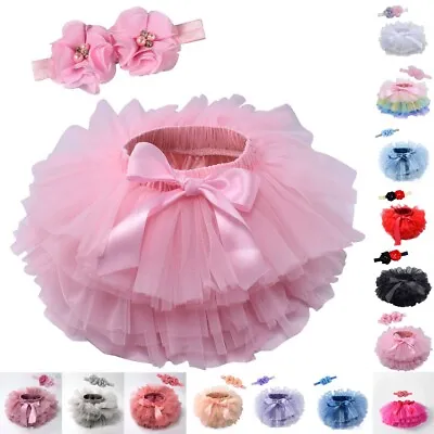 UK Baby Girls First 1st Birthday Party Outfit Tutu Skirt Costume Dress Headband • £9.74