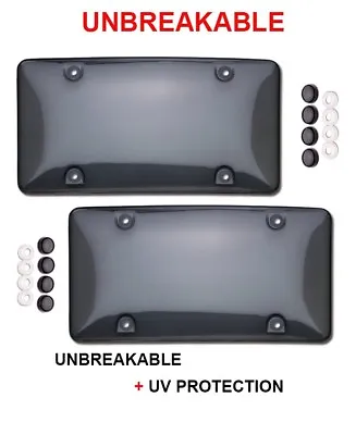 $9.49 • Buy 2x Car Shield Tag Truck Tinted Clear Smoke License Plate Cover Frame